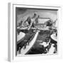 Workers Restoring Lightbulbs in a Sign-William Sumits-Framed Photographic Print