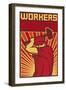 Workers Rights Poster-tribaliumbs-Framed Art Print