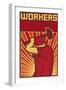 Workers Rights Poster-tribaliumbs-Framed Art Print