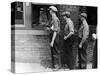 Workers Showing Tags to Enter Gate at Steel Plant-Alfred Eisenstaedt-Stretched Canvas