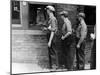 Workers Showing Tags to Enter Gate at Steel Plant-Alfred Eisenstaedt-Mounted Photographic Print