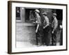 Workers Showing Tags to Enter Gate at Steel Plant-Alfred Eisenstaedt-Framed Photographic Print