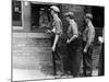 Workers Showing Tags to Enter Gate at Steel Plant-Alfred Eisenstaedt-Mounted Photographic Print
