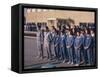 Workers Singing Firm's Song, Matsushita Electric, Japan-David Lomax-Framed Stretched Canvas