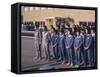 Workers Singing Firm's Song, Matsushita Electric, Japan-David Lomax-Framed Stretched Canvas