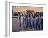 Workers Singing Firm's Song, Matsushita Electric, Japan-David Lomax-Framed Photographic Print