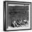 Workers Sitting Against Wall During Lunch Break, at Vega Aircraft Plant, During WWII: Burbank, Ca-Charles Fenno Jacobs-Framed Photographic Print