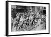 Workers Storm Car In Philadelphia Transportation Strike-null-Framed Art Print