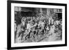 Workers Storm Car In Philadelphia Transportation Strike-null-Framed Art Print