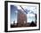 Workers Watching as Steel Beam is Raised High Above During Sub Assembling of Ship at Shipyard-Hansel Mieth-Framed Photographic Print