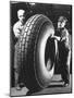 Workers with Truck Tires at Us Rubber Plant-Andreas Feininger-Mounted Photographic Print
