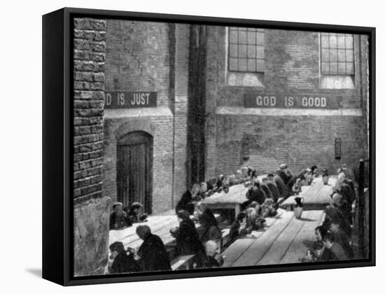 Workhouse Dining Hall, Oliver Twist Film, 1948-Peter Higginbotham-Framed Stretched Canvas