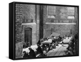 Workhouse Dining Hall, Oliver Twist Film, 1948-Peter Higginbotham-Framed Stretched Canvas