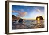 Workign the Coast, Sunset at Elephant Roack, Fort Bragg, Mendocino-Vincent James-Framed Photographic Print