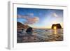 Workign the Coast, Sunset at Elephant Roack, Fort Bragg, Mendocino-Vincent James-Framed Photographic Print