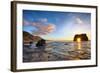 Workign the Coast, Sunset at Elephant Roack, Fort Bragg, Mendocino-Vincent James-Framed Photographic Print