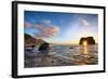 Workign the Coast, Sunset at Elephant Roack, Fort Bragg, Mendocino-Vincent James-Framed Photographic Print