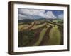 Working a Field near Manciano, Air View by Drone-Guido Cozzi-Framed Photographic Print