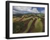 Working a Field near Manciano, Air View by Drone-Guido Cozzi-Framed Photographic Print