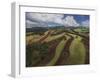 Working a Field near Manciano, Air View by Drone-Guido Cozzi-Framed Photographic Print