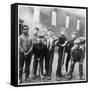 Working Class Children Playing Together in Sheffield-Henry Grant-Framed Stretched Canvas