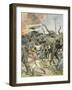 Working Elephants 1907-Achille Beltrame-Framed Art Print