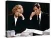 Working Girl by MikeNichols with Harrison Ford and Melanie Griffith, 1988 (photo)-null-Stretched Canvas