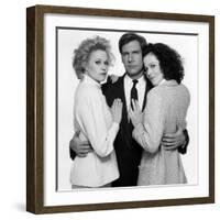 Working Girl by MikeNichols with Harrison Ford, Melanie Griffith and Sigourney Weaver, 1988 (b/w ph-null-Framed Photo