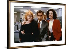 Working Girl by MikeNichols with Harrison Ford Melanie Griffith and Sigourney Weaver, 1988 (photo)-null-Framed Photo