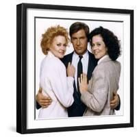 Working Girl by MikeNichols with Harrison Ford, Melanie Griffith and Sigourney Weaver, 1988 (photo)-null-Framed Photo