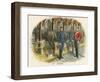 Working in the Military Stables-Richard Simkin-Framed Art Print