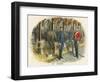 Working in the Military Stables-Richard Simkin-Framed Art Print