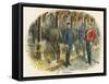 Working in the Military Stables-Richard Simkin-Framed Stretched Canvas