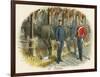 Working in the Military Stables-Richard Simkin-Framed Art Print