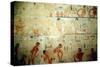 Working Life in Ancient Egypt, Wall Painting from an Artisan's Tomb at Saqqara-null-Stretched Canvas