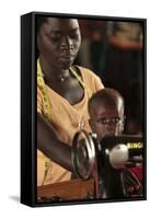Working Mother And Child, Uganda-Mauro Fermariello-Framed Stretched Canvas