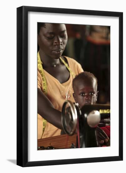 Working Mother And Child, Uganda-Mauro Fermariello-Framed Photographic Print