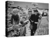 Working Mother Jennie Magill Shopping with Her Children at the Super Market-null-Stretched Canvas