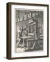 Working on a Dutch Flat Bed Press-Jan Luiken-Framed Art Print