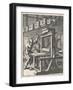 Working on a Dutch Flat Bed Press-Jan Luiken-Framed Art Print