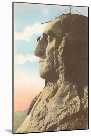 Working on Mt. Rushmore-null-Mounted Art Print