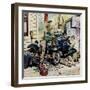 "Working on the Jalopy", May 20, 1950-Stevan Dohanos-Framed Premium Giclee Print