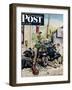 "Working on the Jalopy" Saturday Evening Post Cover, May 20, 1950-Stevan Dohanos-Framed Giclee Print