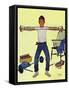 "Working Out", March 14, 1959-Kurt Ard-Framed Stretched Canvas