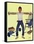 "Working Out", March 14, 1959-Kurt Ard-Framed Stretched Canvas