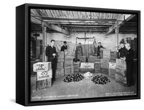 Working with Bristles in a Warehouse, London, 1938-null-Framed Stretched Canvas