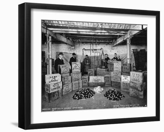 Working with Bristles in a Warehouse, London, 1938-null-Framed Photographic Print