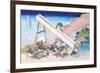 Working Within View of Mount Fuji-Katsushika Hokusai-Framed Art Print