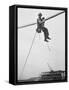 Workman at Shawnee Steam Plant Working on Telephone Wires-Ralph Crane-Framed Stretched Canvas