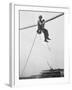 Workman at Shawnee Steam Plant Working on Telephone Wires-Ralph Crane-Framed Photographic Print